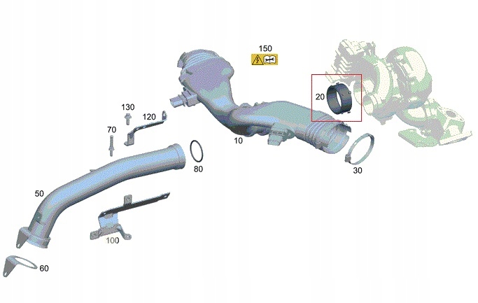 MERCEDES VITO VIANO FORRO DE TURBINA OM642 