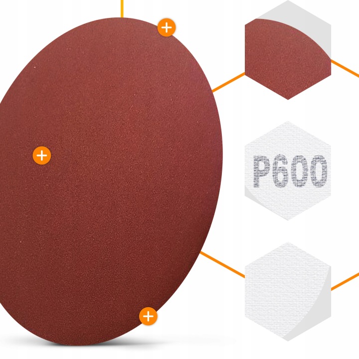 10X PAPIER SCIERNY KRAZEK VELCRO 125 MM P600 SZLIFIERKI KRAZKI SAMOPRZYLEP 7D