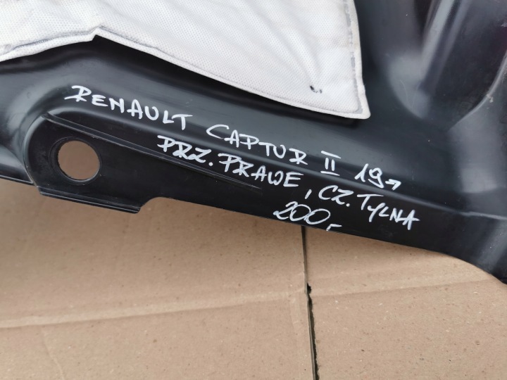 RENAULT CAPTUR II 19- PASSAGE DE ROUE AVANT DROIT PIÈCE ARRIÈRE 638422008R
