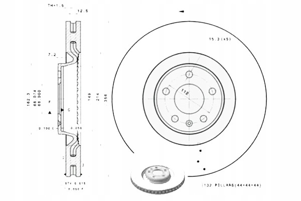 BREMBO 09.B971.11 DISQUE DE FREIN