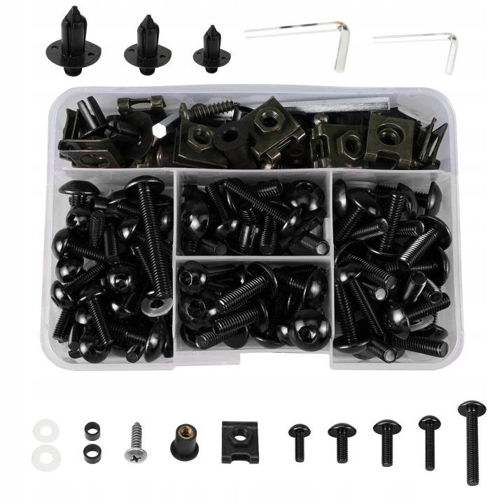BOULONS TÔLES CARÉNAGE MOTOCYCLETTE KIT 198SZT VERS PLASTIQUE SCOOTER QUAD