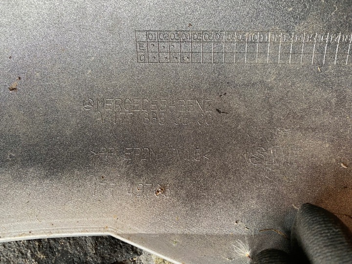 MERCEDES 177 A CLASSE PARE-CHOCS GRILLE AVANT 1778853600 ORIGINAL