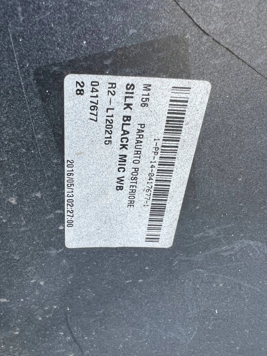 PARE-CHOCS MASERATI QUATTROPORTE M156 2013 ARRIÈRE ARRIÈRE