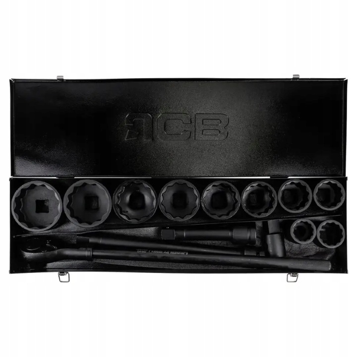 CLÉS COLLECTEUR UDAROWE 12KAT KIT 1″ 15 EL 36-80MM COFFRE DE RANGEMENT MÉTALLIQUE JCB