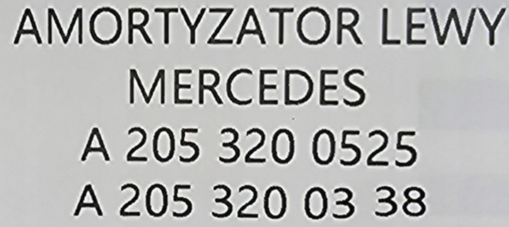 NEUF AMORTISSEUR GAUCHE AVANT MERCEDES C W205 AIRMATIC A2053200338