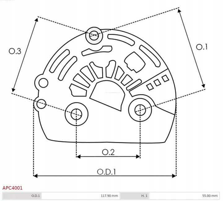 AST APC4001 PLÁSTICA RECUBRIMIENTO GENERADOR / MAGNET 