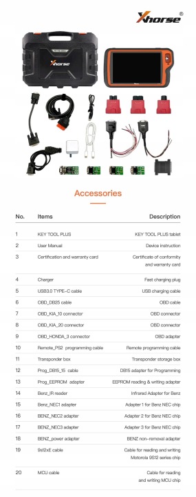 XHORSE VVDI KEY TOOL PLUS PAD PELNA WERSJA+ROK GRATUITS TOKENOW MB I ID48