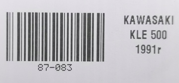 KAWASAKI KLE 500 91-03R SET GAUCHE PASSAGER PODNOZEK