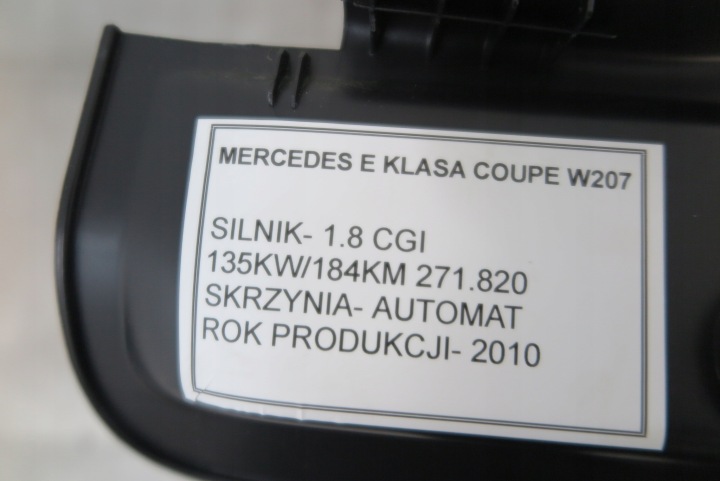 ARRIÈRE GAUCHE PROTECTION PRÈS DRZWIACH MERCEDES-BENZ E COUPÉ (C207) A2076901325