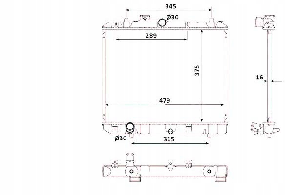RADIATEUR VERS OPEL AGILA 1,0 12V 07-