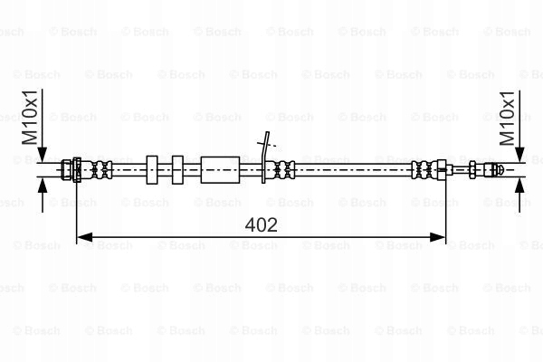 FIL DE FREIN FLEXIBLE AVANT L/P (DL. 402MM, M10X1/M10X1) CONVIENT