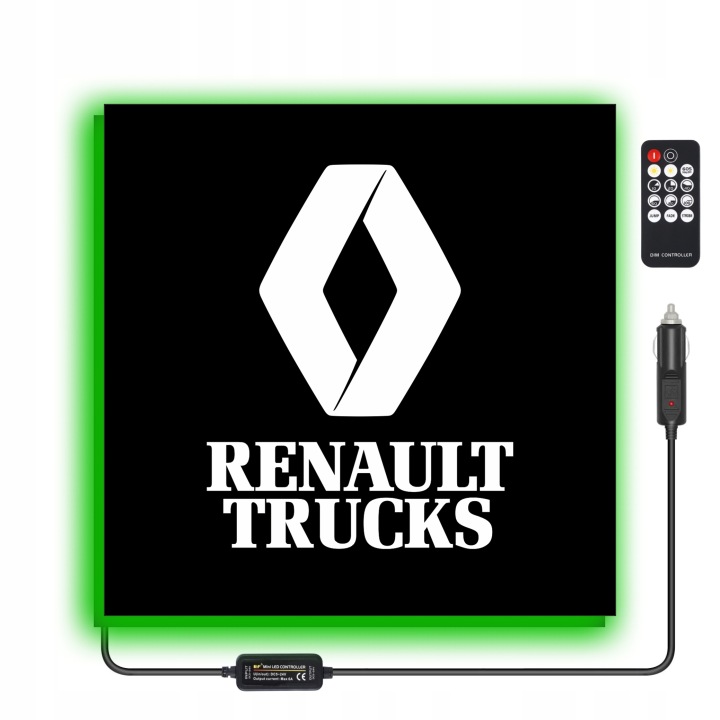 TABLEAU LED TIR RENAULT 50X50CM RÉTROÉCLAIRÉE SUR PALIER 6