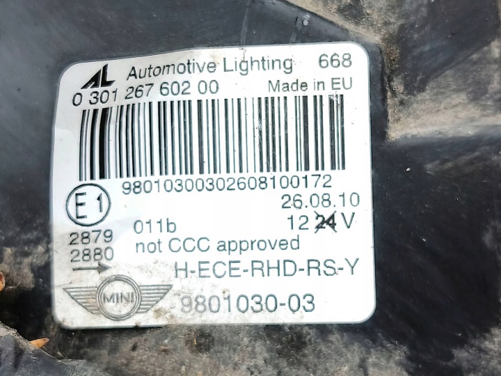 MINI COOPER COUNTRYMAN R60 2011 PROJECTEUR 030126760200