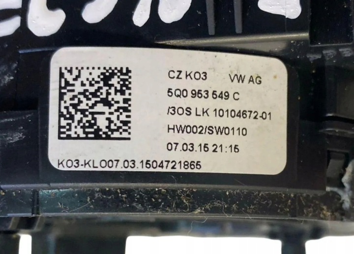 MANETTES VW 5Q0953549C ÉLECTRIQUE 2015