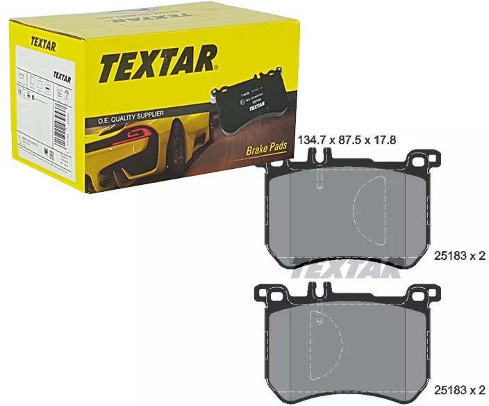 KIT ENSEMBLE PLAQUETTES FREINS [TEXTAR]