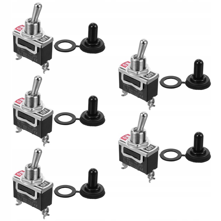 5PCS INDUSTRIAL WATERPROOF TOGGLE SWITCH WITH ROCKER CONTROL