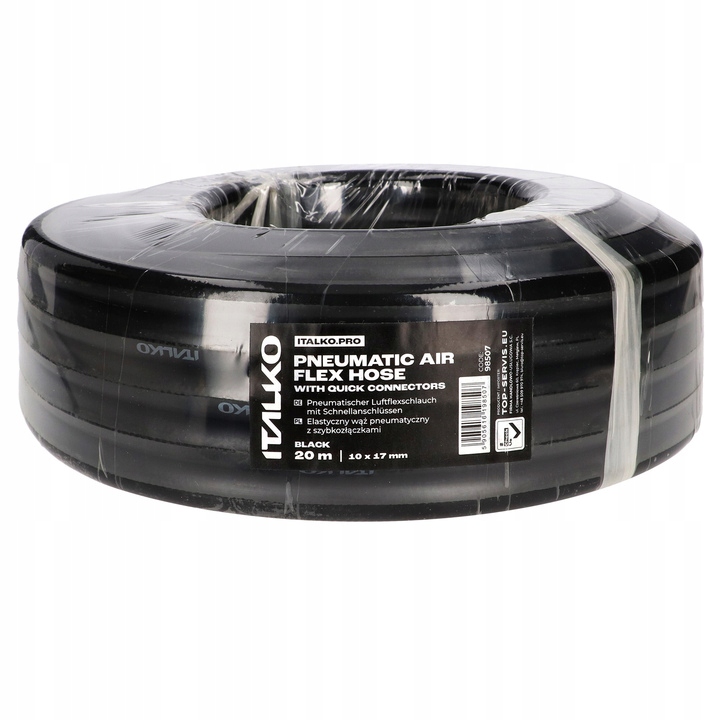 ITALKO TUYAU PNEUMATIQUE 20M FIL VERS COMPRESSEUR ZAKUWANY 10X17MM