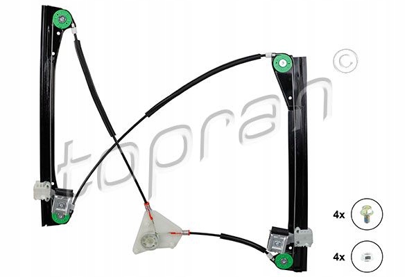 TOPRAN ÉLÉVATEUR VITRES AVANT VW POLO DROIT 1,2/1,4 01- QUANTITÉ PORTES 2