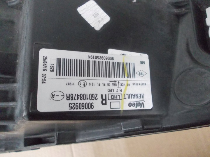 PROJECTEUR PHARE DROITE LED RENAULT MEGANE IV EUROPE 90060925