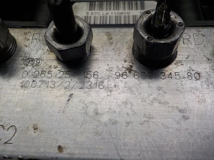 CITROEN C4 PICASSO I POMPE ABS 0265251156 9660934580 0265951427