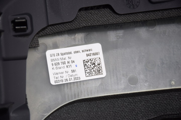 BMW 7 I7 G70 PROTECTION CHÂSSIS COLONNES DIRECTION NOIRE
