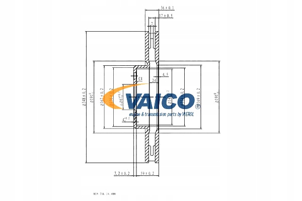 VAICO DISCOS DE FRENADO 2 PIEZAS PARTE DELANTERA BMW 3 G20 G80 G28 3 G21 3 G21 G81 