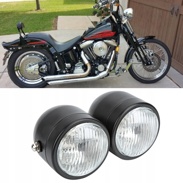 DOUBLE PROJECTEUR PHARE MOTOCYCLETTE