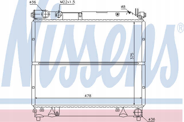 RADIATEUR MOTEUR NISSENS 177060G00 1770086CA1 0 1