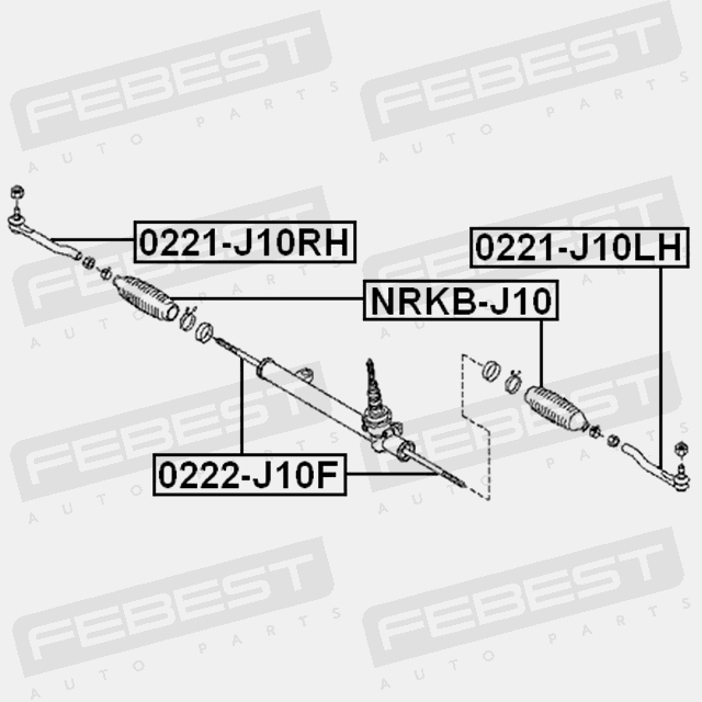 FEBEST PROTECTION BARRE DE DIRECTION NISSAN QASHQAI J10E