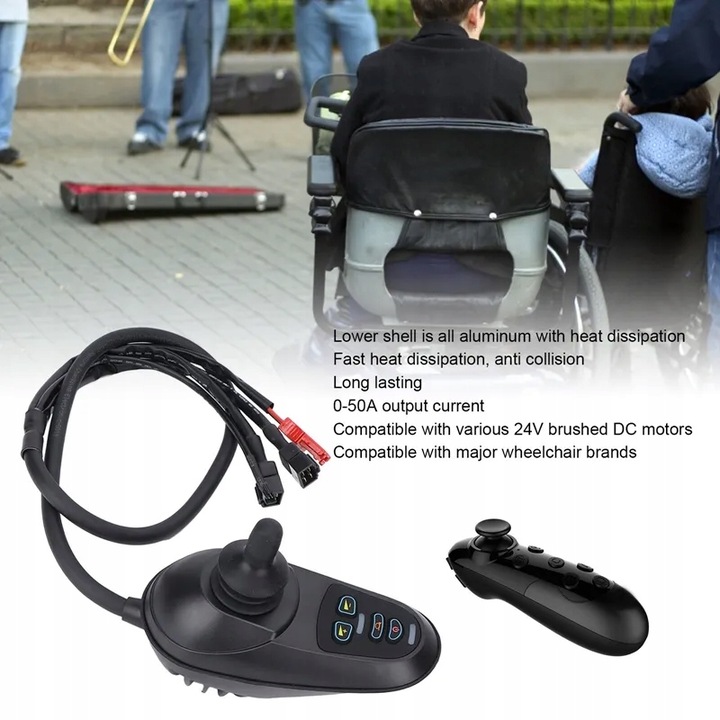 UNIVERSAL ELECTRIC WHEELCHAIR JOYSTICK DUAL CONTROLLER WIRELESS BLUE~23477 photo 1 - milautoparts-fr.ukrlive.com