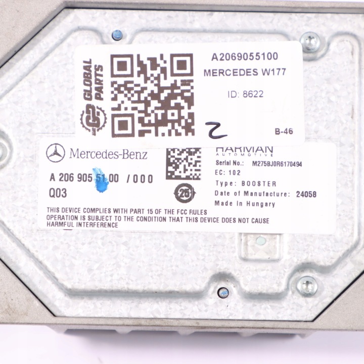 MERCEDES C118 W167 W177 W206 W247 AMPLIFICATEUR HARMAN KARDON A2069055100