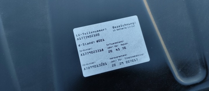 BATTERIE BATTERIE MERCEDES CLA 250E W118 W177 1.3 HYBRIDE A1773402100 43AH