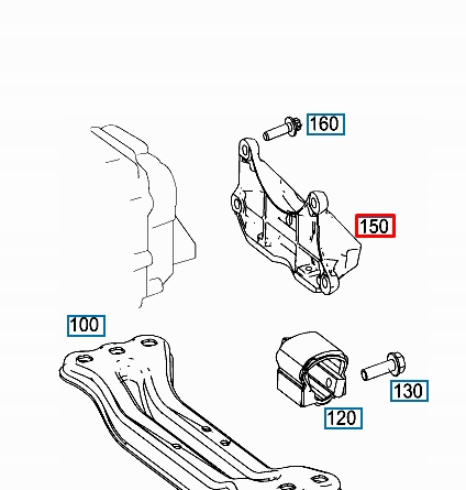MERCEDES ESSENCE C W205 COUSSIN MOTEUR A2052420440 ORIGINALE