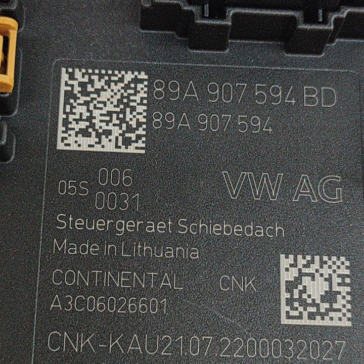 VOLKSWAGEN ID.3 2023 MODULE CONTRÔLEUR TOIT OUVRANT