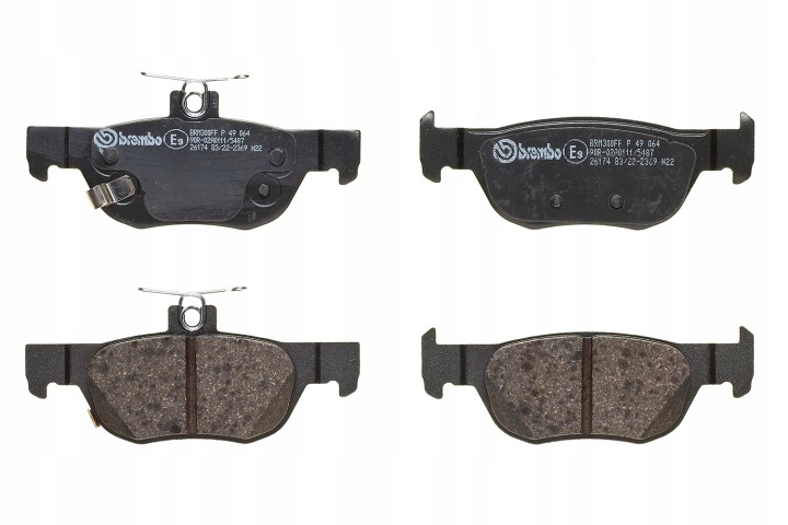 BREMBO P49064 PLAQUETTES MAZDA 3 18- ARRIÈRE