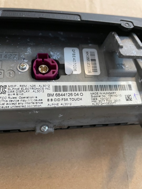 BMW 1 F20 ÉCRAN MONITEUR 6844126