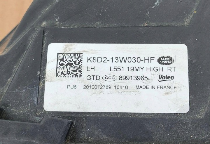 LAND ROVER EVOQUE II L551 18- COMPLET LED PHARE GAUCHE AVANT