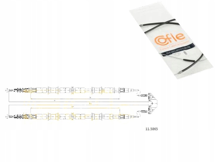 CABLE CABLE BRAKES MANUAL COFLE 13153656 52245 photo 1 - milautoparts-fr.ukrlive.com