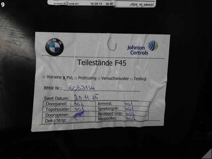 BMW 2 ACTIVE TOURER F45 14-22 GARNITURE COLLECTEUR PORTES POIGNÉE GAUCHE AVANT
