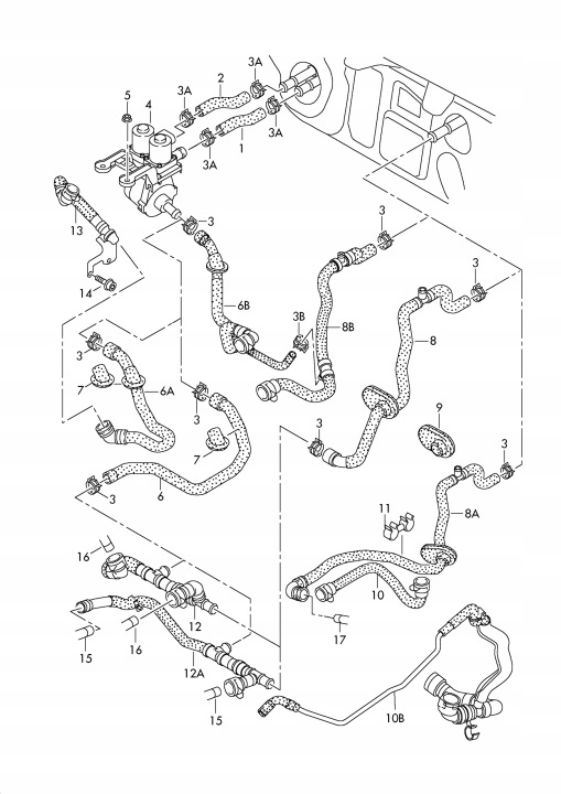 TUYAU FIL CHAUFFAGE AUDI A6 S6 C6 4F0819342A