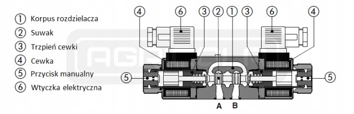 ÉLECTROVANNE DISTRIBUTEUR 4WE6J DG4V NG6 CETOP3 24V