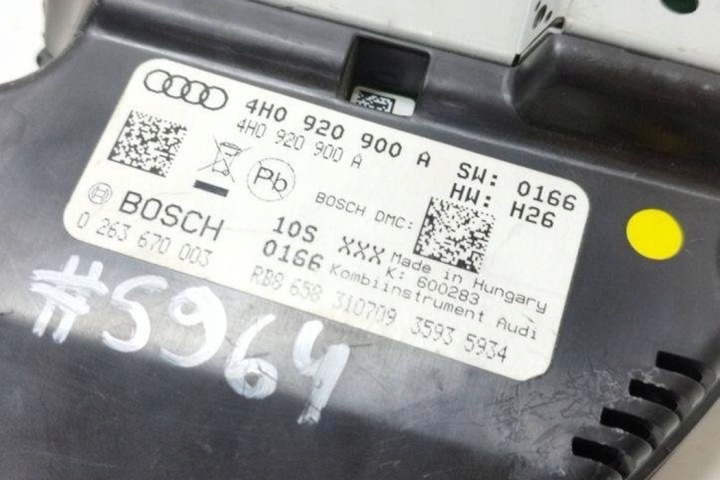 COMPTEUR AUDI A8 (4H_) 4H0920900A 3.0L DIESEL 184KW 2011