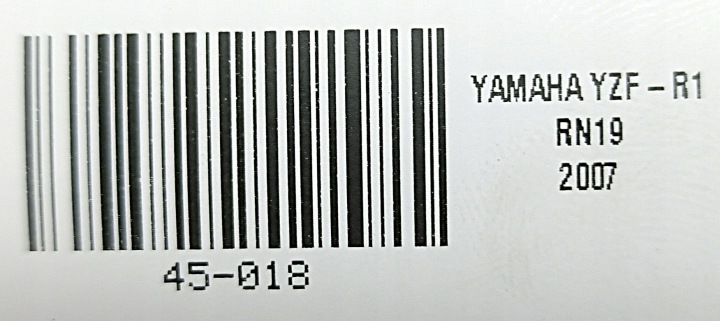 YAMAHA YZF-R1 RN19 07-08 VITRE DÉFLECTEUR D'AIR PLASTIQUE
