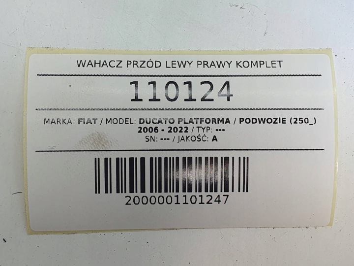 BRAS DE SUSPENSION AVANT GAUCHE DROIT ENSEMBLE 50712142 50712141 DUCATO III 2.3