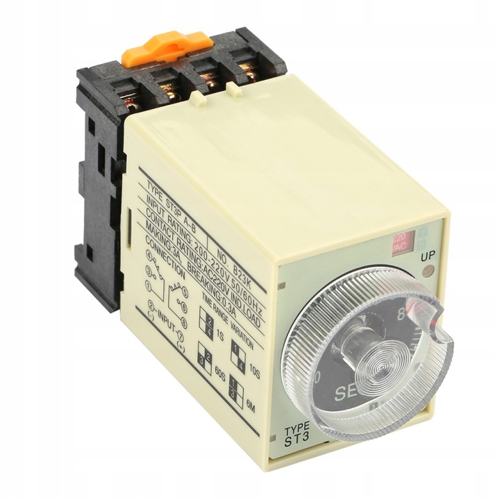 RELAIS AUTOMOBILE POIGNÉE ROTATIVE 220V 5A ST3PA-B