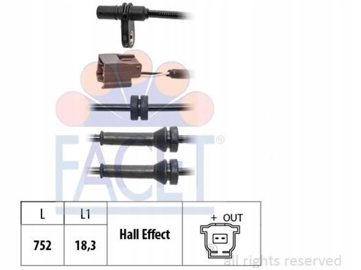 SENSOR ABS NISSAN LEAF 10- 