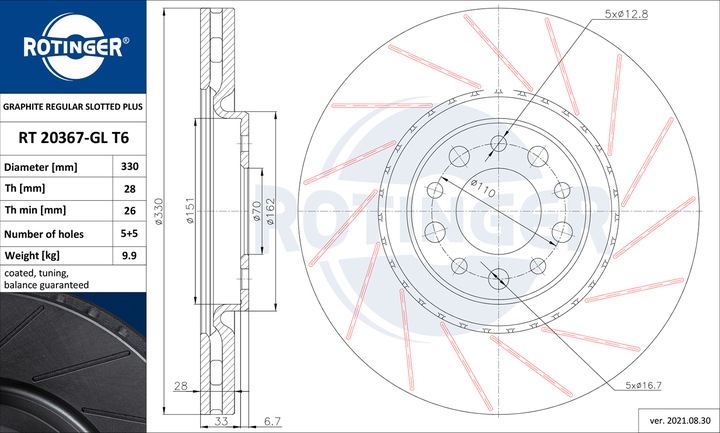 DISCO ROTINGER RT 20367-GL T6 