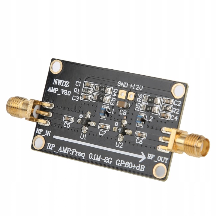WZNAMACNIACZ SZEROKOPASMOWY RF SYGNAU RADIOWEGO 0,1MHZ-2GHZ 60DB
