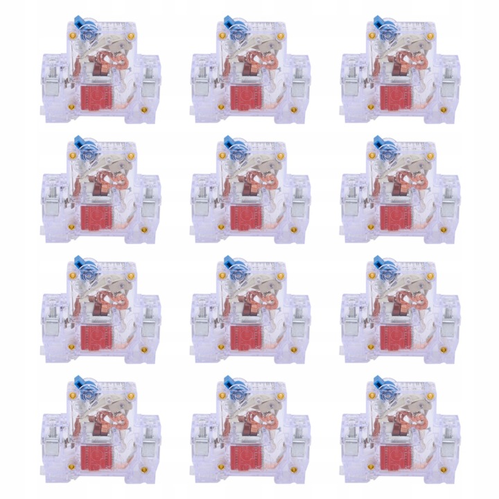 12 PCS DZ47-63 1P 6-63A TRANSPARENT DISJONCTEUR MCB COMMUTATEUR YT