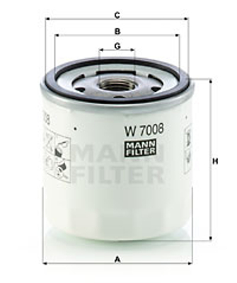 FILTRO ACEITES W7008/MAN MANN FILTROS 